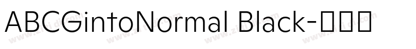ABCGintoNormal Black字体转换